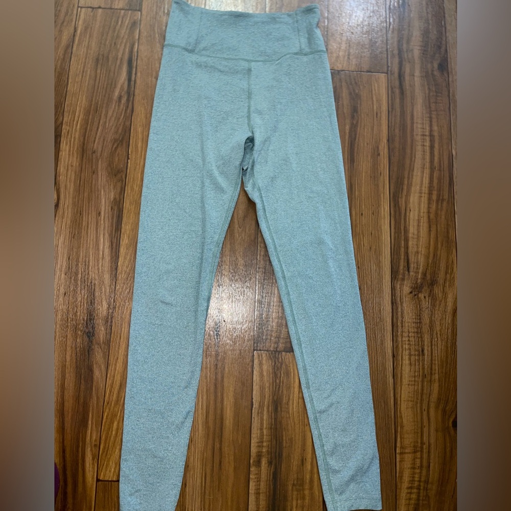 Heather gray green blue leggings